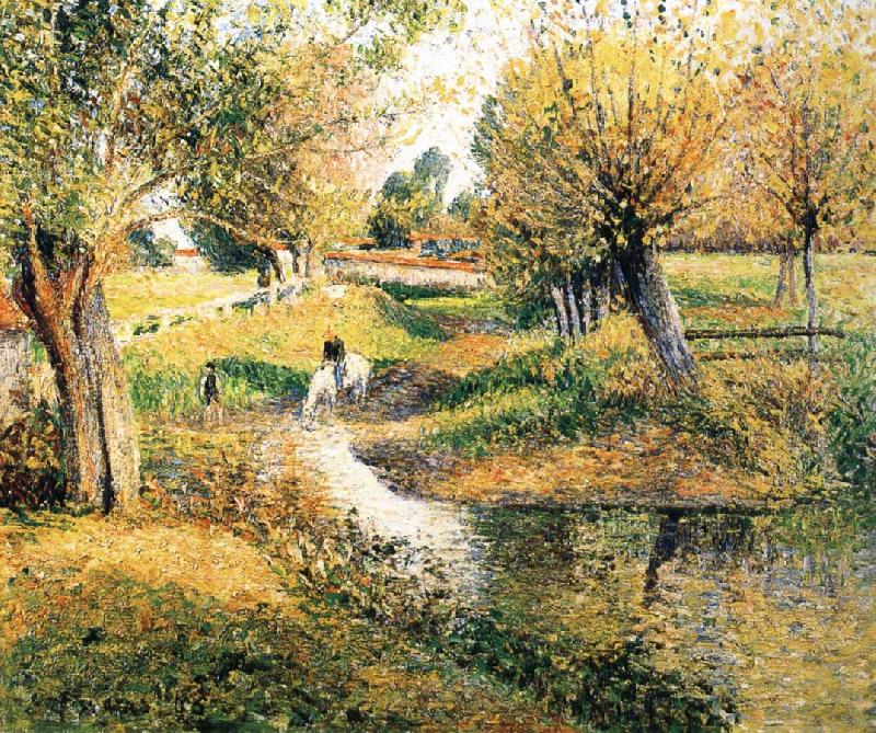 Camille Pissarro Creek Norge oil painting art